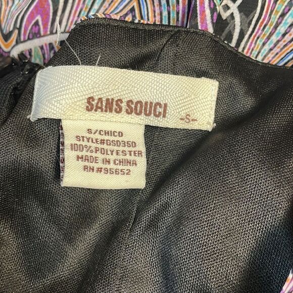 San Souci Dress Ladies Flowy Maxi Dress Size S purple and teal unique design - Picture 12 of 12